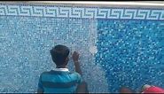 Epoxy grout filling in Swimming pool tiles udaipur