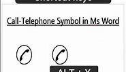 Call Or telephone symbol in ms word | shortcut keys in ms word | #shortsvideo