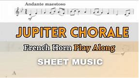 Holst - Jupiter Chorale, Op.32 | French Horn Play Along (Sheet Music/Score)