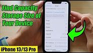 iPhone 13/13 Pro: How to Find Capacity Storage Size of Your Device