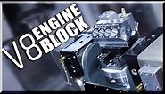 5-Axis CNC Machined V8 Engine Block!