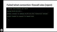 How to Test TCP connectivity with telnet
