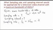 Calculating Sampling Rate and Interval for a given Maximum Bandwidth