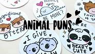 8 Kawaii Animals Puns Badges | Doodles by Sarah