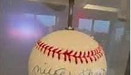 mickey mantle autographed baseball at yankees museum