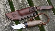 Handmade Leather Knife Sheath, the bog oak knife project