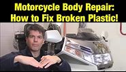 How to repair cracked and broken plastic on your motorcycle bodywork