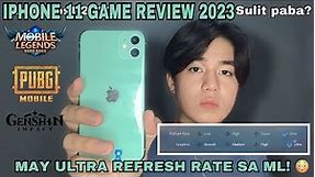 Iphone 11 2023 Review | Game test in Mobile Legends, PUBGM and Genshin Impact (Handcam) IOS 16.5.1 c