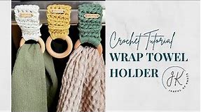 Ribbed Wrap Towel Holder Crochet Pattern Tutorial; Takes less than 30 minutes!