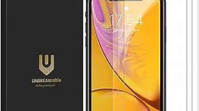 UNBREAKcable Shatterproof Tempered Glass Screen Protector for iPhone 11/ iPhone XR [3-Pack] [Easy Installation Frame] [9H Hardness] [99.99% HD Clear][Bubble Free] for Apple 6.1''
