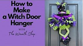 How to Make a Witch Door Hanger for Halloween