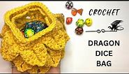DnD Dice Bag Tutorial | Crochet Your Way to Victory| DIY Step by Step Instructions crocodile stitch