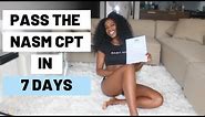 How to pass the NASM CPT in 7 DAYS!! | Personal Trainer Certification | Rosemarie Miller
