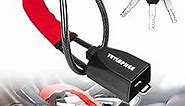 Tevlaphee Steering Wheel Lock Seat Belt Lock Universal Anti Theft Device Car Lock Theft Prevention with 3 Keys for Car Security Fit Most Vehicles Truck SUV Van(Red)