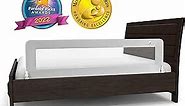 ComfyBumpy 59 inch Extra Long Toddler Bed Rails - Baby Bed Rail Guard for Kids, Twin, Full, King and Queen Beds - Adjustable Bed Rail for Toddlers - Baby Bed Side Bedrails - Gray, XL (59" x 19.5")