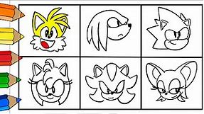 🔴 How to Coloring SONIC Team - Coloring Pages SONIC - Drawing The Hedgehog ⭐