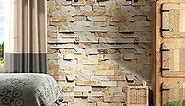 HotDecor 30” x 197” Faux Brick Wallpaper Peel and Stick Modern Removable Stone Wallpaper 3D Textured Brick Contact Paper for Kitchen Backsplash Backdrop Accent Walls Bedroom Decorative Vinyl Wrap DIY
