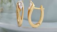Buy MINUTIAE Gold Toned Geometric Half Hoop Earrings -  - Accessories for Women