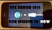 How to: Fix ERROR 1015 iPhone 3G STUCK ITUNES-STEP BY STEP!