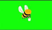 Cute Honey Bee Animated Green Screen NO Copyrights