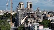 Aerial footage shows progression of the Notre-Dame Cathedral reconstruction