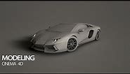 Car Modeling Tutorial - Cinema 4D (Timelaspe)