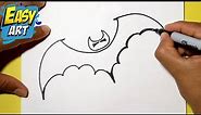 🔴 Como dibujar MURCIELAGO para HALLOWEEN 🦇 How to draw a Halloween bat 🦇 Dibujos faciles