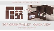 Top Grain Leather Wallet Kits - DIY Wallet For Men Bifold Trifold | POPSEWING