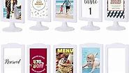 Double Sided Standing Picture Frames - 4x6 Plastic Picture Frame Bulk - 2 Sided White Picture Frame Stand Holder For Christmas Decoration,Wedding,New Year(10 Count)