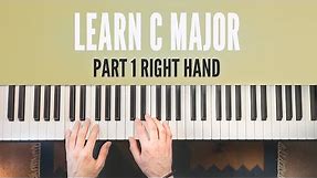 How to play C major scale RIGHT HAND // The first scale to learn on piano part 1