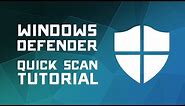 How to Scan for Viruses with Windows Defender - Windows 10 Tutorial