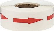 Removable Document Arrow Labels Red Transparent 1/2 x 1 1/2 Inch 500 Total Stickers