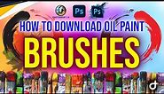How to Download oil paint brushes for ps photoshop