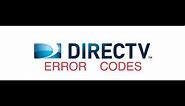 DIRECTV ERROR CODES