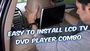 Easy way How to install universal car seat Headrest DVD TV monitor gaming system