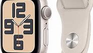 Apple Watch SE (2nd Gen) [GPS 40mm] Smartwatch with Starlight Aluminum Case with Starlight Sport Band S/M. Fitness & Sleep Tracker, Crash Detection, Heart Rate Monitor
