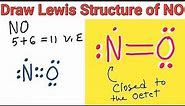 Lewis structure of NO (Nitric oxide)