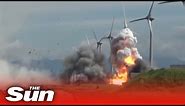 Japanese space rocket engine explodes during test