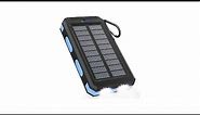 Review: Solar Charger 20000mAh Portable Solar Power Bank for Cell Phones - Waterproof