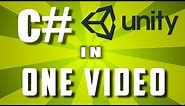 Learn C# In One Video: Unity C# Scripting Tutorial For Beginners ( 2024 Fully Working )