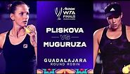 Karolina Pliskova vs. Garbiñe Muguruza | 2021 WTA Finals Round Robin | WTA Match Highlights