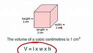 Unit 4, Lesson 6 - Measuring Volume in Cubic Centimetres