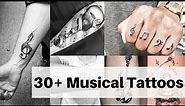 Musical tattoo designs | Musical note tattoos for guys | Musical symbol tattoo - Lets style buddy