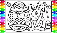 How to Draw Easter Eggs and Easter Bunny Step by Step for Kids 🐰🌈🌸 Easter Coloring Pages for Kids