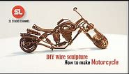 DIY wire sculpture | How to make Motorcycle
