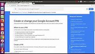 how do I find my google pin number