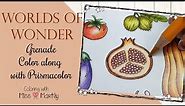 Coloring Tutorial | Worlds of wonder by Johanna Basford | Grenade Vegetables page