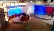 Broadcast News Studio TV Set Design tvsetdesigns com