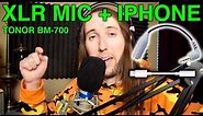 How To Use TONOR Pro Condenser Microphone With iPhone or Smartphone XLR to 3.5mm BM-700