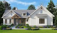 House Plan 699-00341 - Modern Farmhouse Plan: 1,800 Square Feet, 3 Bedrooms, 2.5 Bathrooms